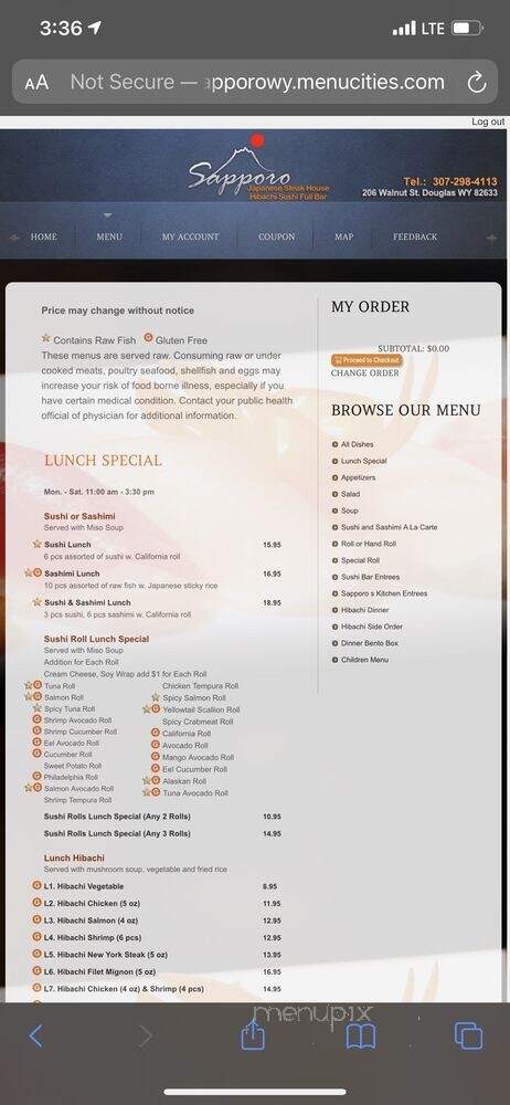Sapporo - Douglas, WY menu_pic