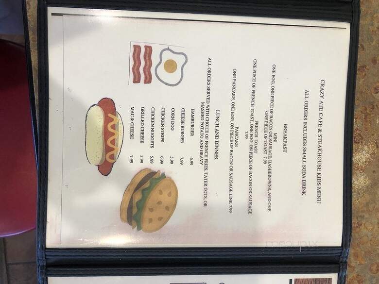 Crazy Ate - Fort Bridger, WY menu_pic