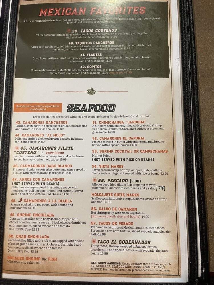 El Caporal - Pocatello, ID menu_pic