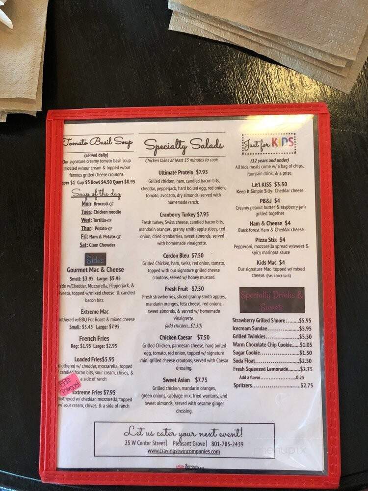 Cravings Bistro - Pleasant Grove, UT menu_pic