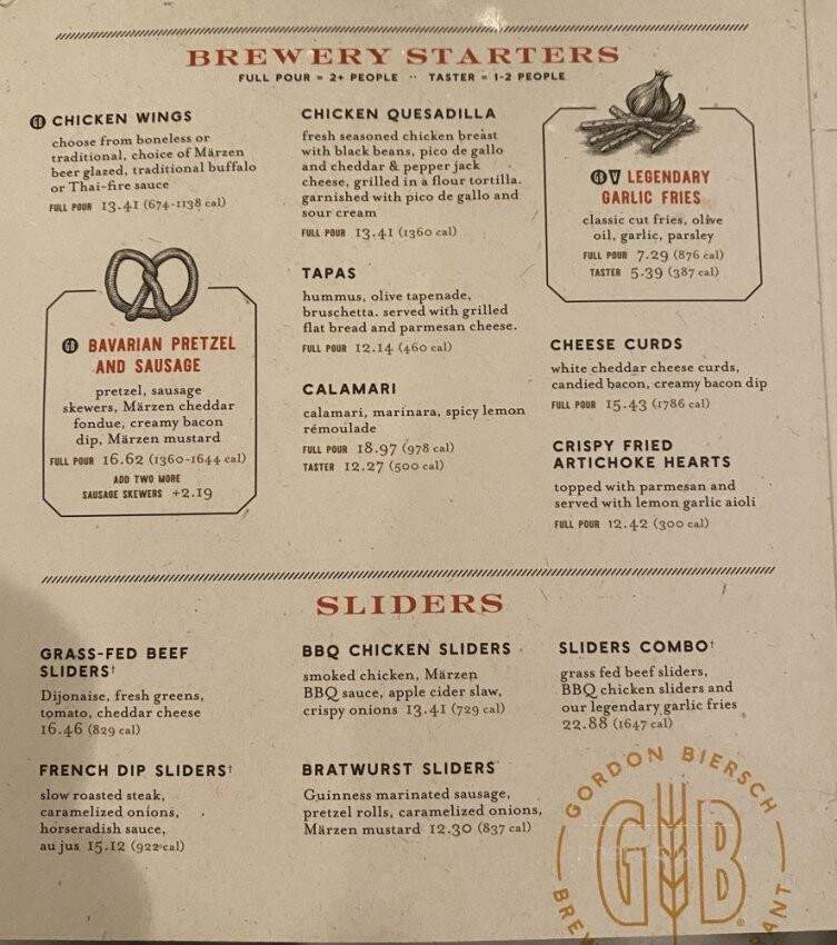 Gordon Biersch - Westpointe, UT menu_pic