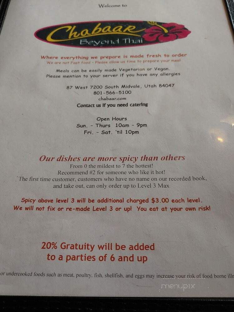 Chabaar - Midvale, UT menu_pic