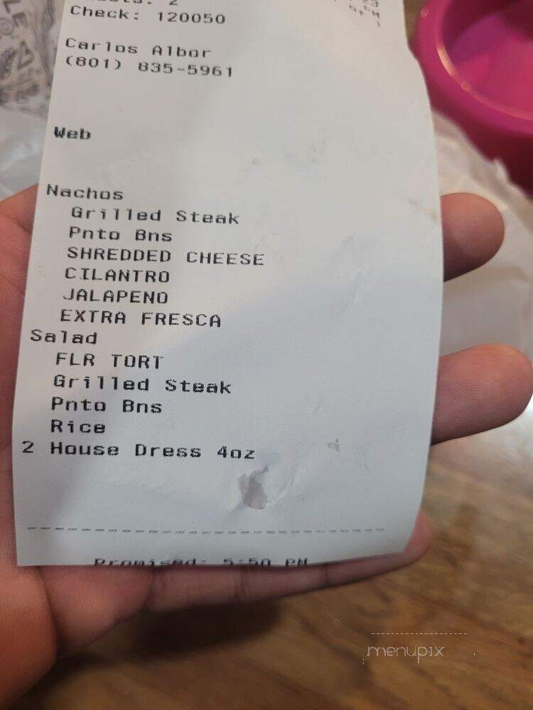 Cafe Rio - West Valley City, UT menu_pic