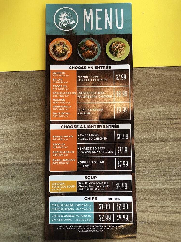 Costa Vida - Richfield, UT menu_pic