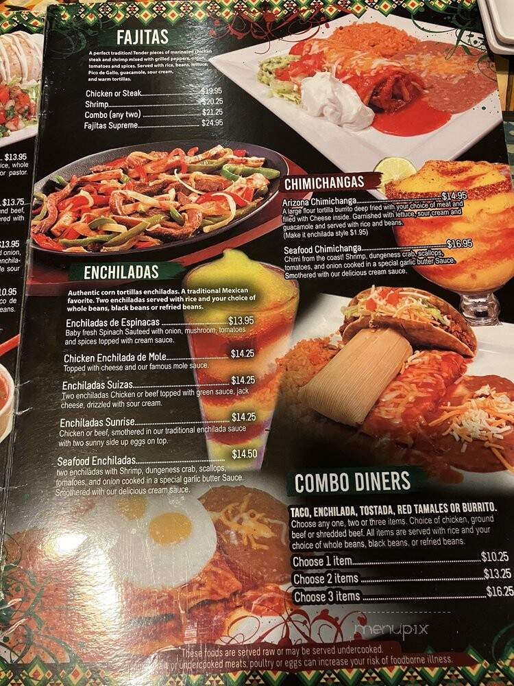 Anaya's Fresh Mexican Restaurant - Glendale, AZ menu_pic