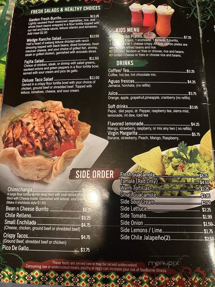 Anaya's Fresh Mexican Restaurant - Glendale, AZ menu_pic