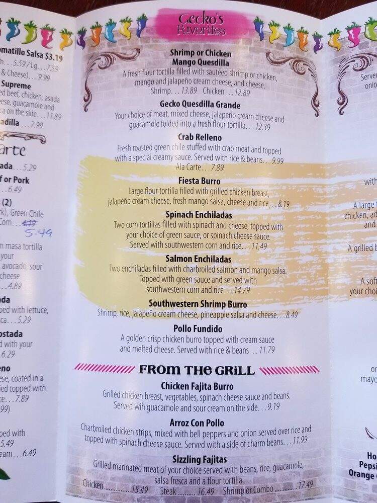 Moreno's Mexican Grill - Gilbert, AZ menu_pic