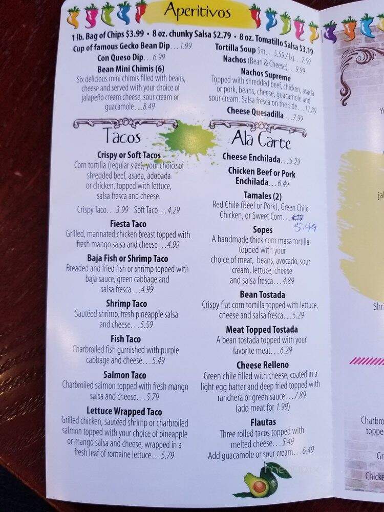 Moreno's Mexican Grill - Gilbert, AZ menu_pic