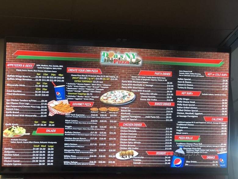 Don's NY Pizza - Peoria, AZ menu_pic