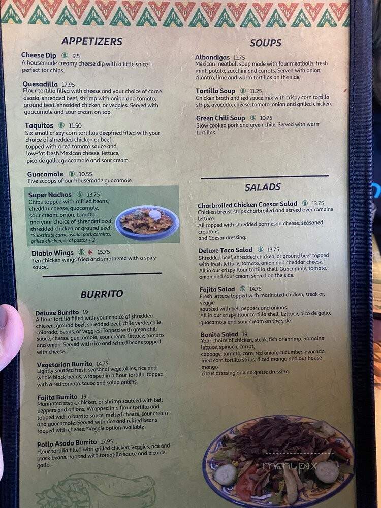 Plaza Bonita - Grand Canyon, AZ menu_pic
