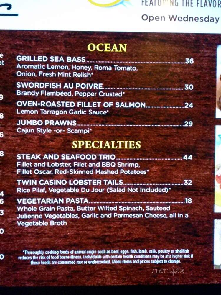 The Steakhouse - Laughlin, NV menu_pic