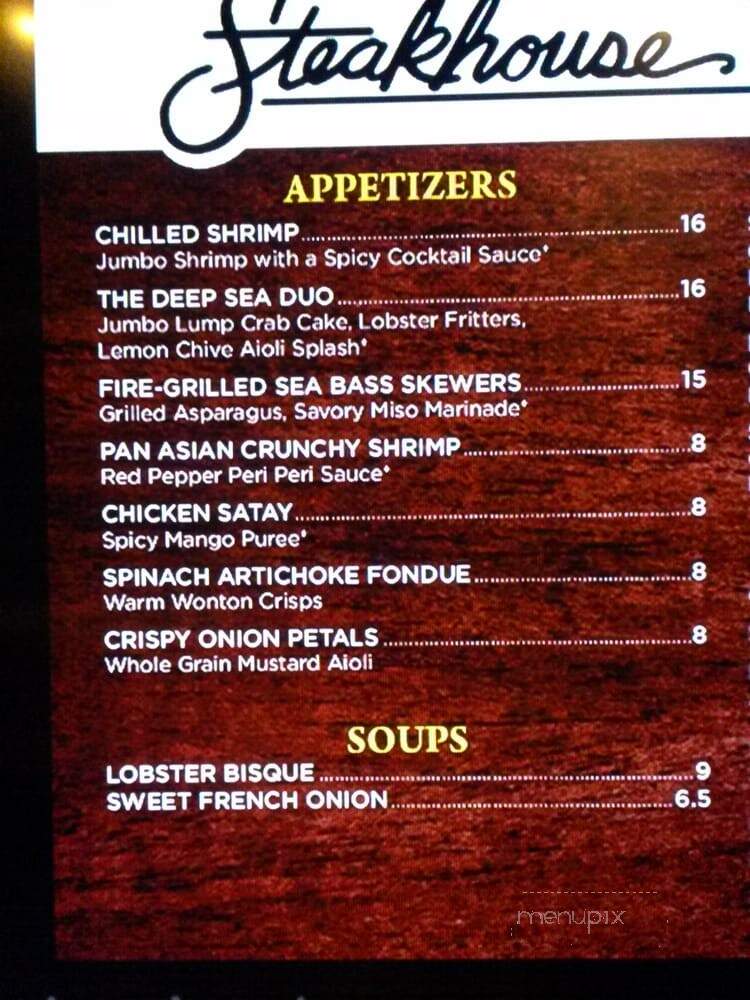 The Steakhouse - Laughlin, NV menu_pic