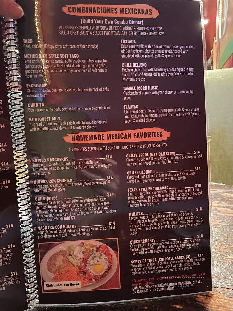 Viva Mercado's Mexican Bar and Grill - Las Vegas, NV menu_pic