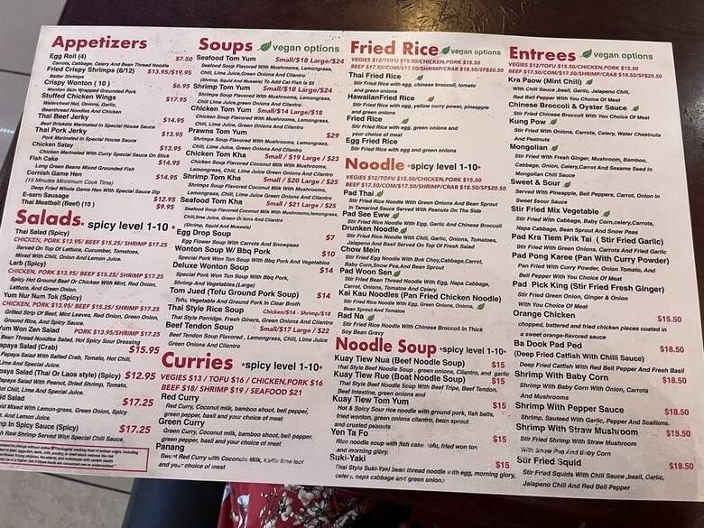 Ocha Cuisine - Las Vegas, NV menu_pic