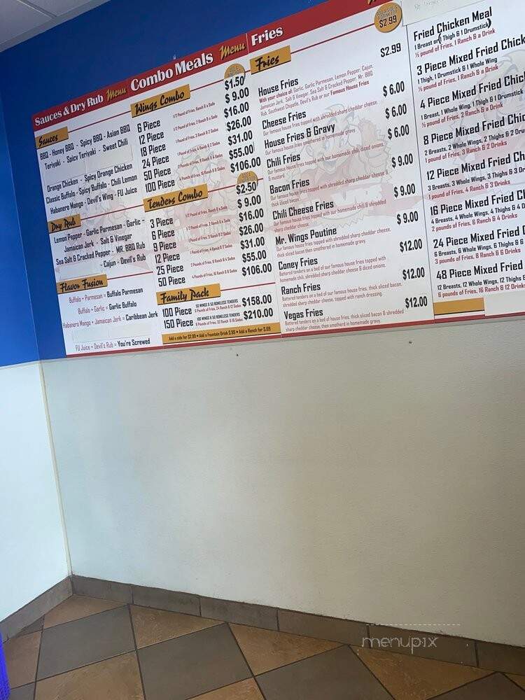 MR Wings - Las Vegas, NV menu_pic