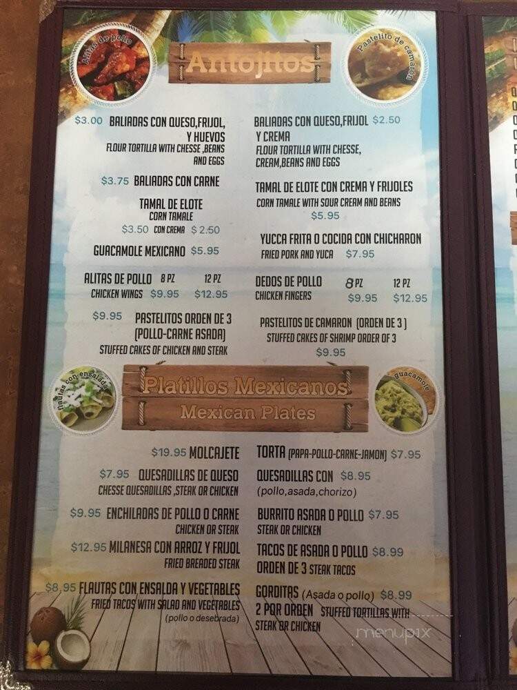 Tipicos Centro America Restaurant - Las Vegas, NV menu_pic
