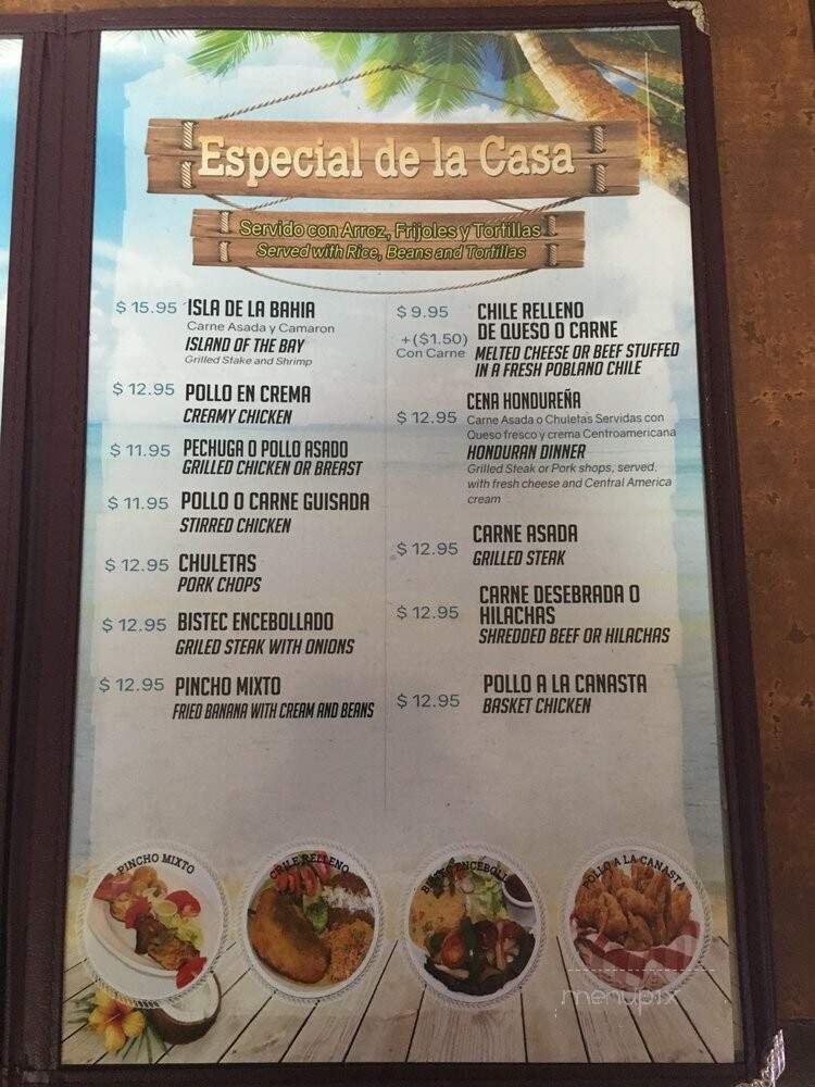 Tipicos Centro America Restaurant - Las Vegas, NV menu_pic