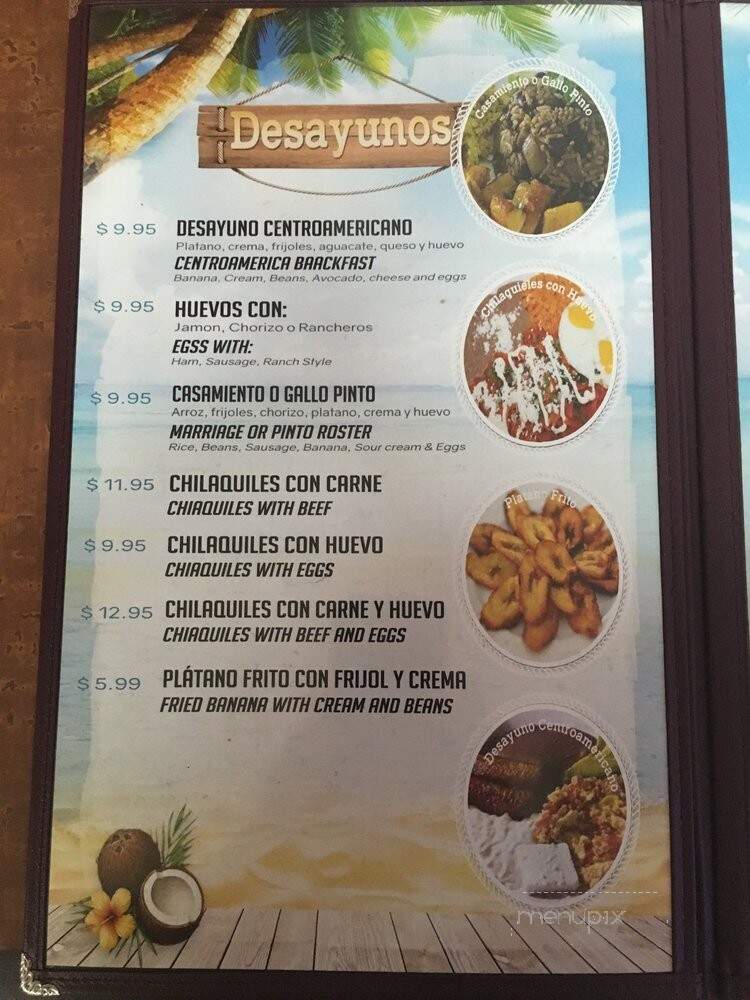 Tipicos Centro America Restaurant - Las Vegas, NV menu_pic