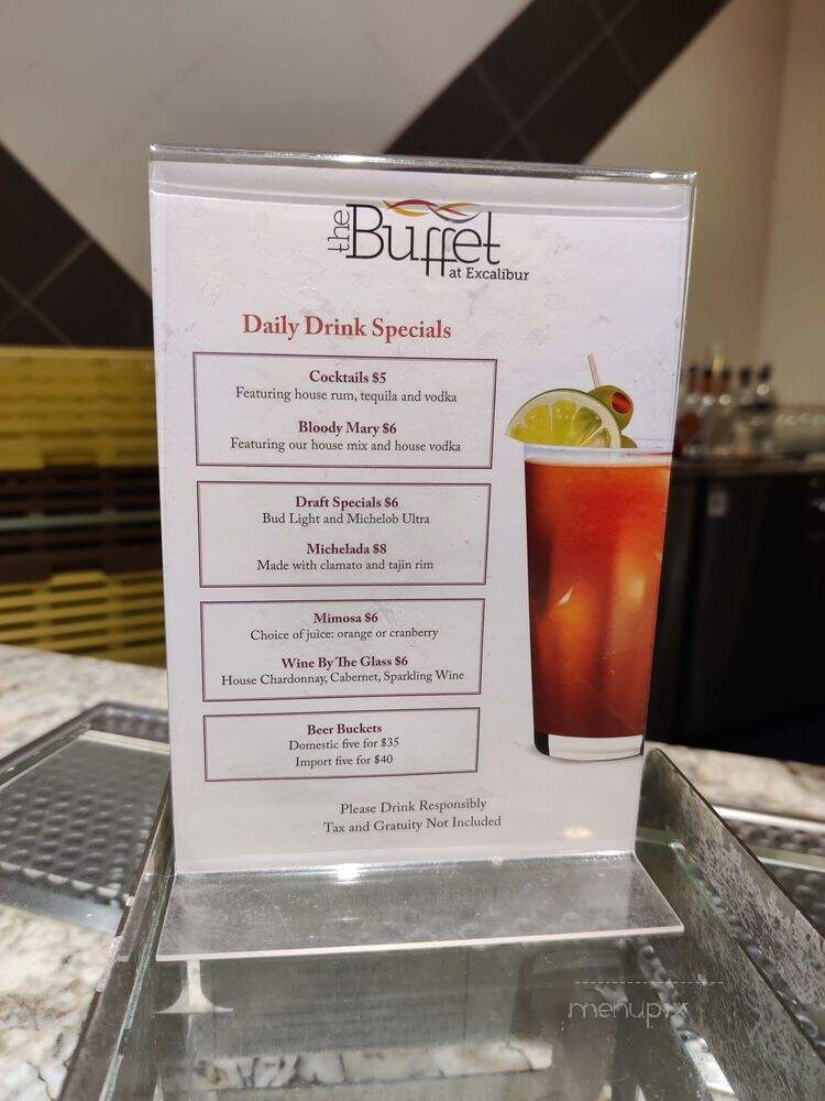 The Buffet at Excalibur - Las Vegas, NV menu_pic