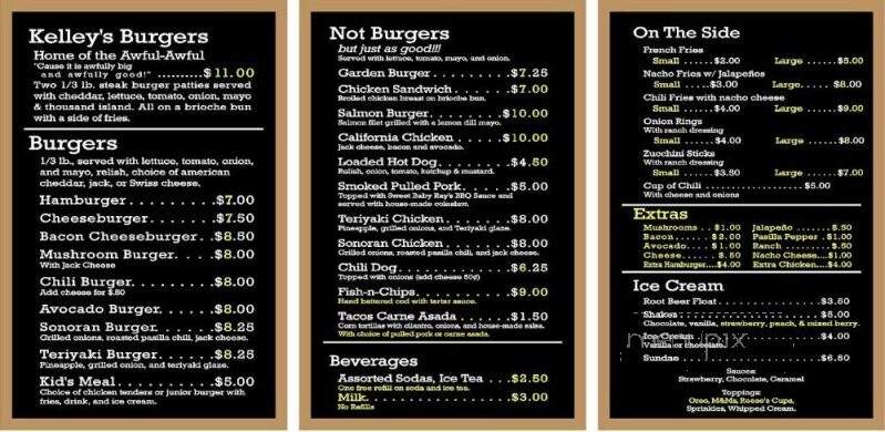Jim Kelley's Tahoe Nugget - Crystal Bay, NV menu_pic