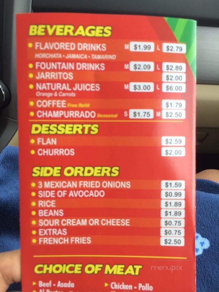 El Paisano - Carson City, NV menu_pic