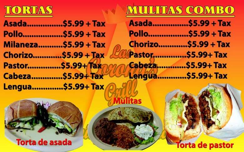Las Coronas Grill - Huntington Park, CA menu_pic