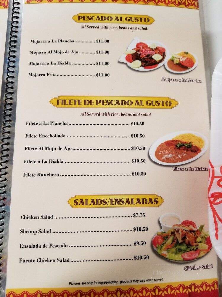 Fuente Restaurant - Los Angeles, CA menu_pic