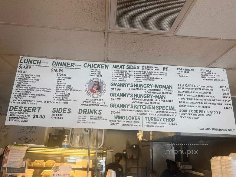 Granny's Kitchen - Los Angeles, CA menu_pic