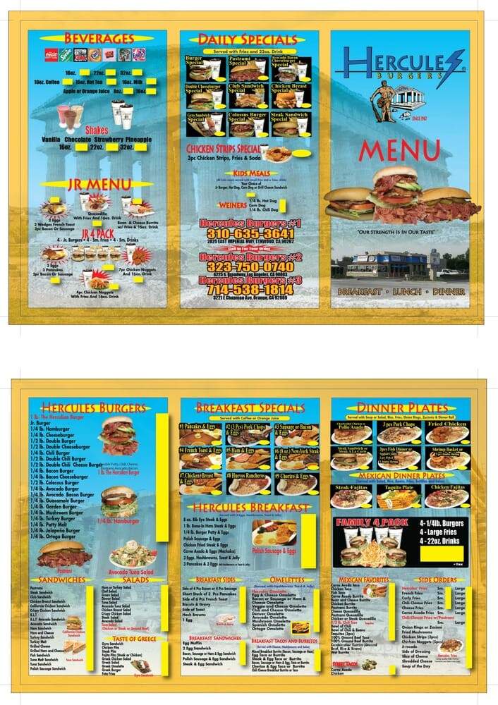 Hercules Burgers - Los Angeles, CA menu_pic