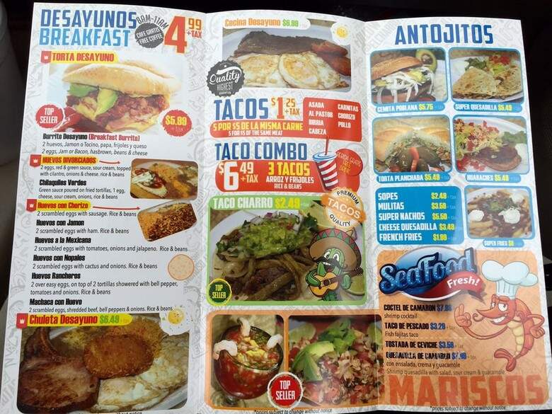 El Charro Restaurant - Los Angeles, CA menu_pic