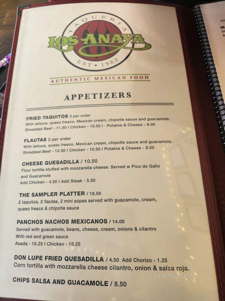 Taqueria Los Anaya - Los Angeles, CA menu_pic