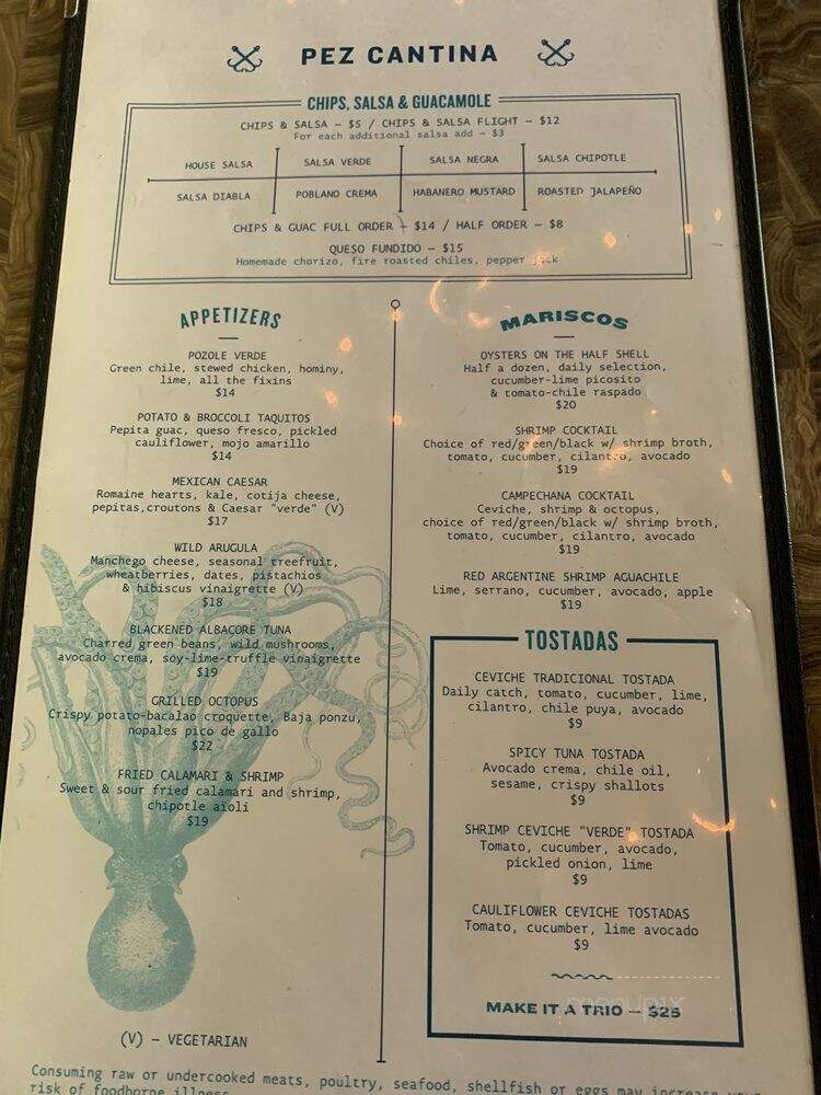 Pez Cantina - Los Angeles, CA menu_pic