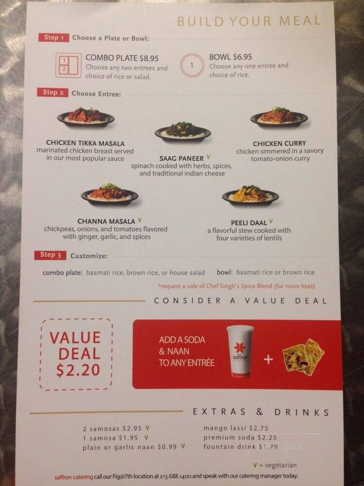 Saffron - Los Angeles, CA menu_pic