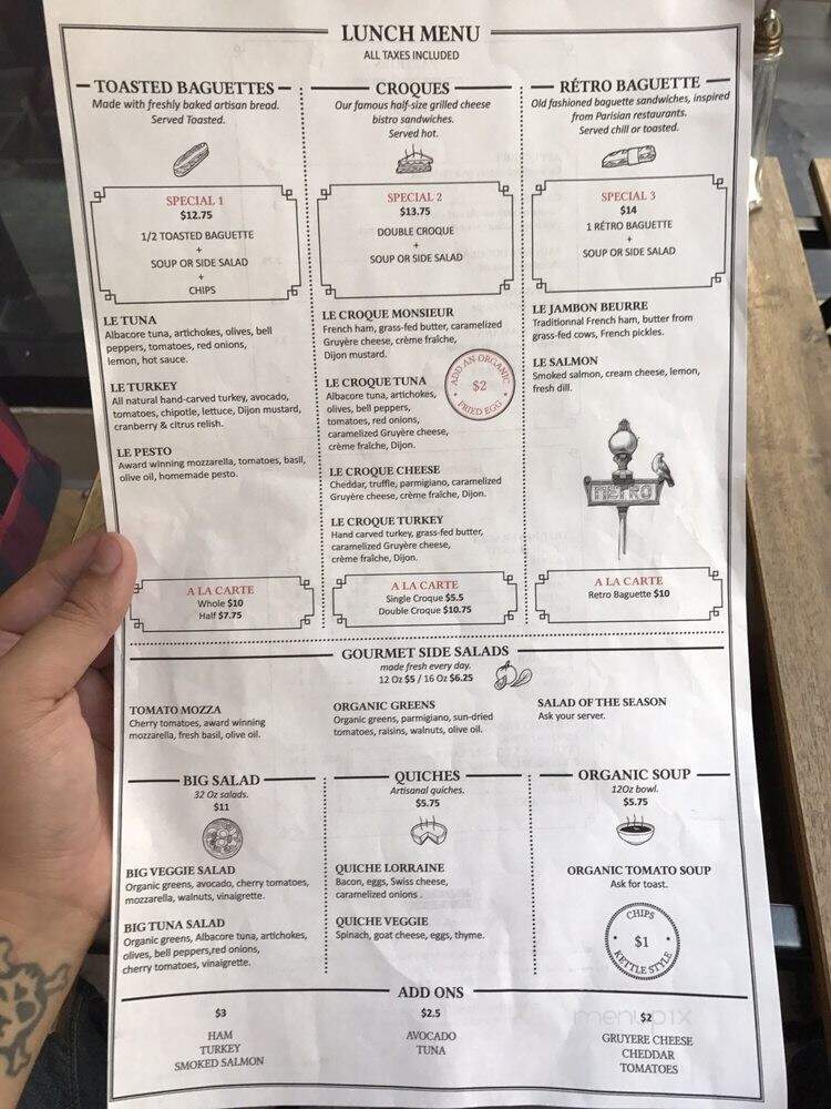 Madame Monsieur - Los Angeles, CA menu_pic