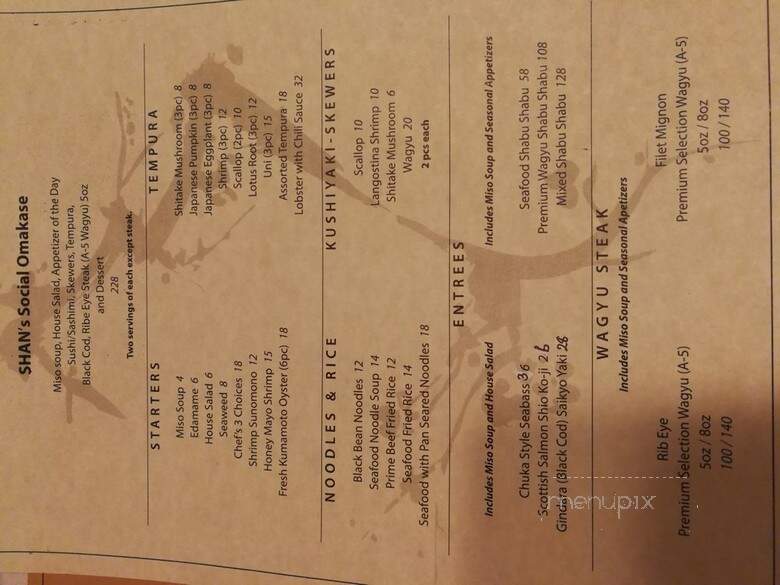 Shan Social House - Beverly Hills, CA menu_pic