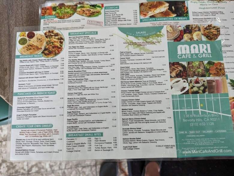 Mari Cafe and Grill - Beverly Hills, CA menu_pic