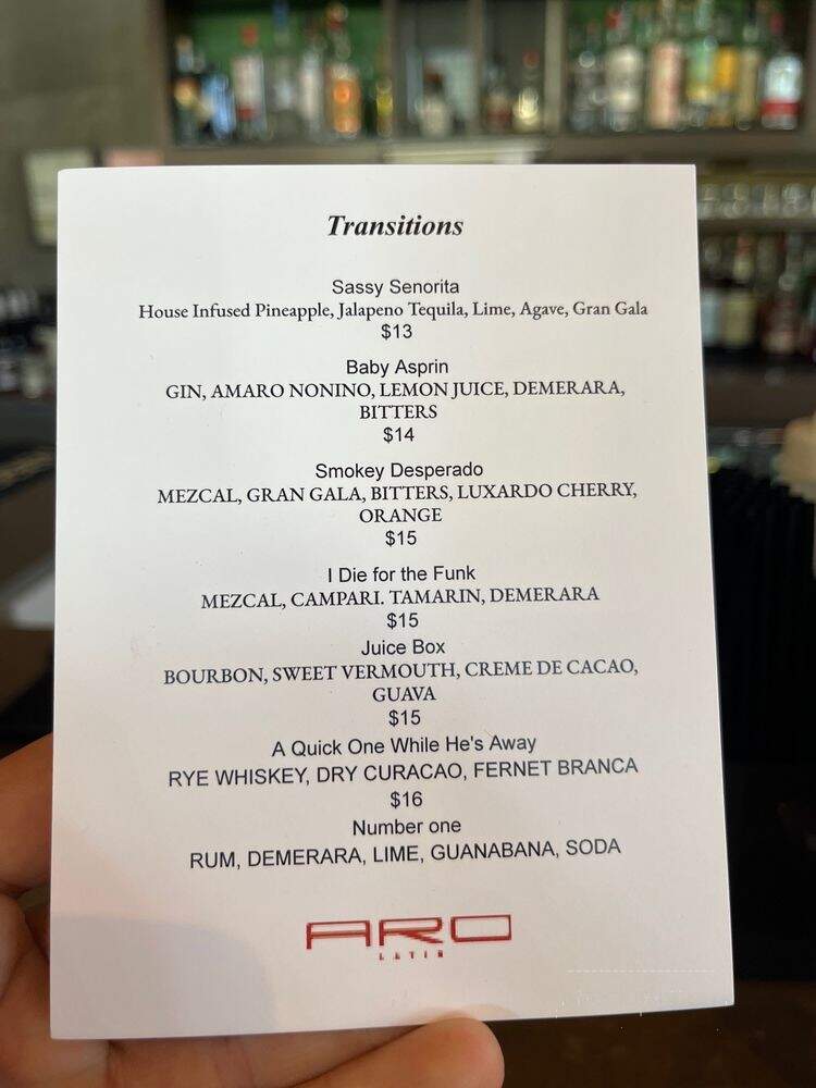 Aro Latin - South Pasadena, CA menu_pic