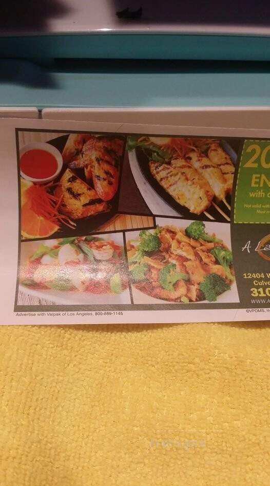 A La Carte Thai Bistro - Los Angeles, CA menu_pic