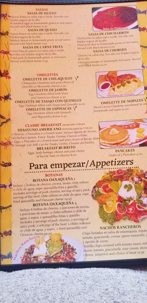 La Mayordomia - Los Angeles, CA menu_pic