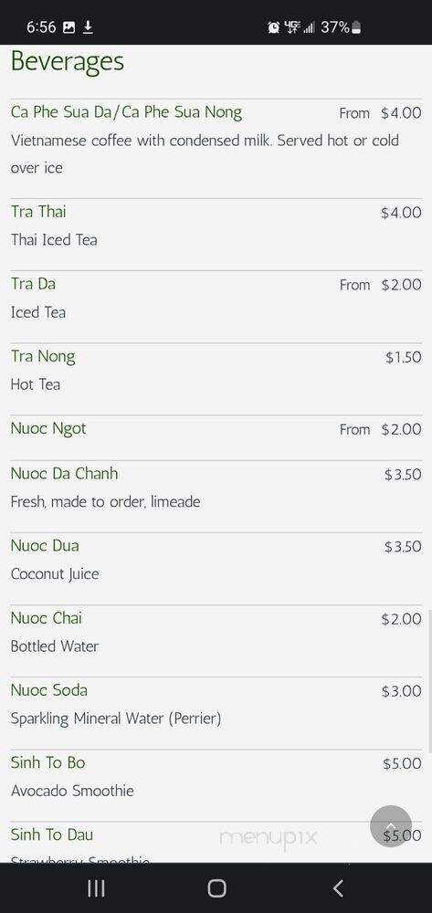 Glendale Pho Co - Glendale, CA menu_pic