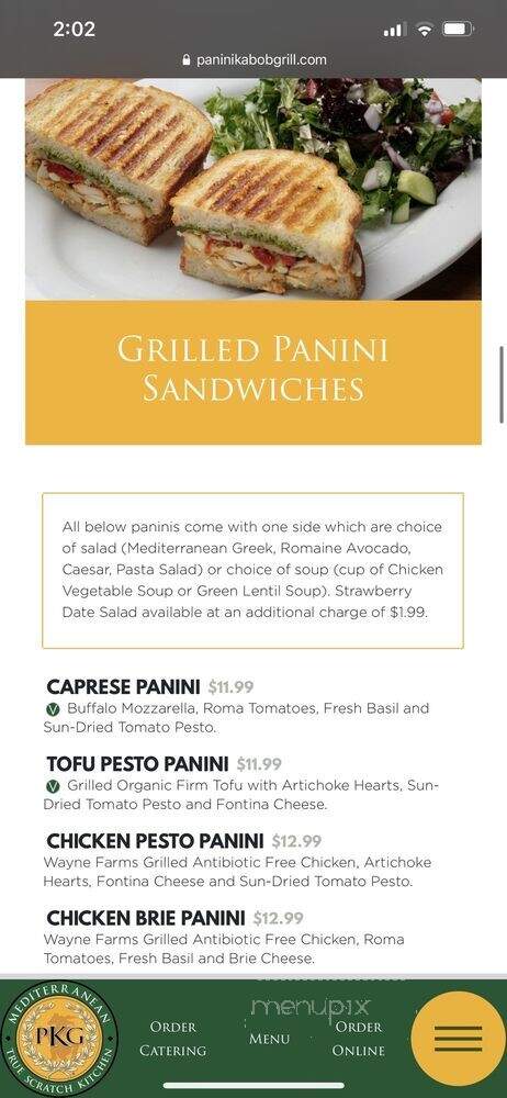 Panini Cafe - Glendale, CA menu_pic