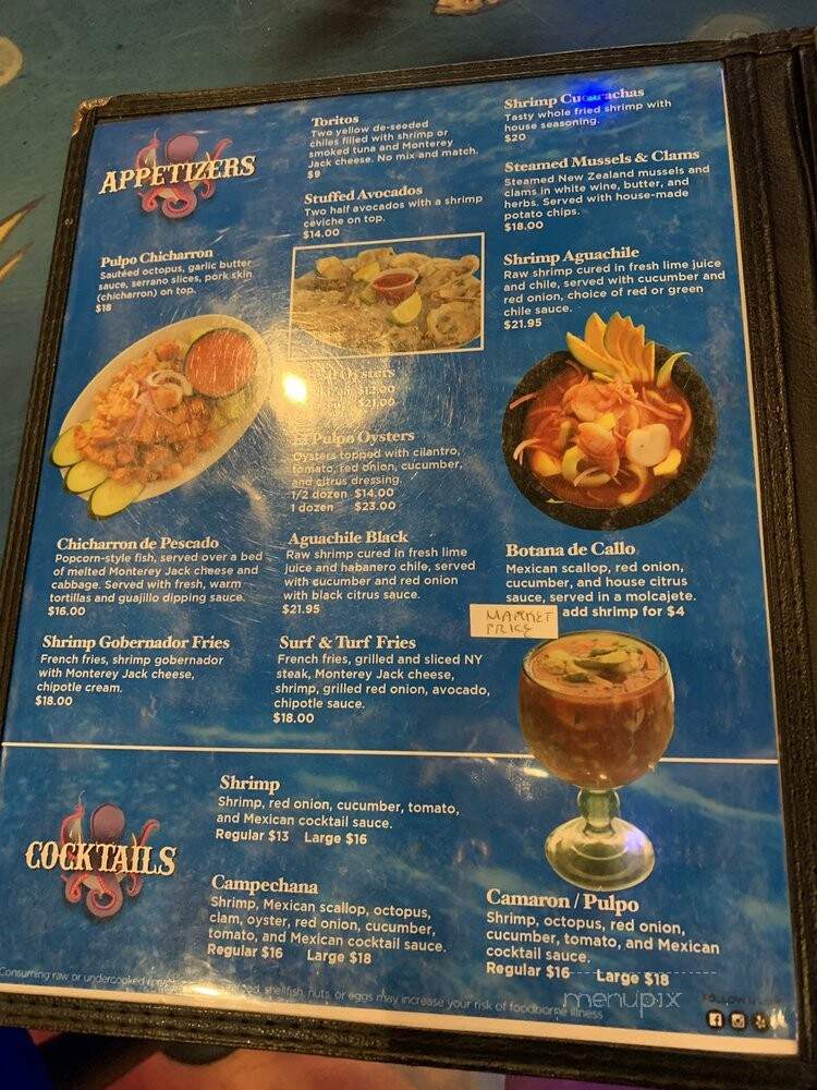 Mariscos El Moreno - Gardena, CA menu_pic