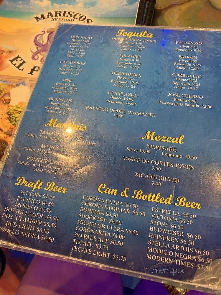 Mariscos El Moreno - Gardena, CA menu_pic