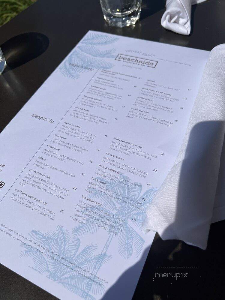Beachside Restaurant and Bar - Marina del Rey, CA menu_pic