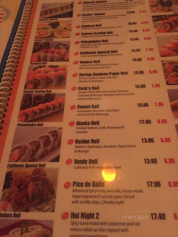 Rock N Roll Sushi - West Hollywood, CA menu_pic