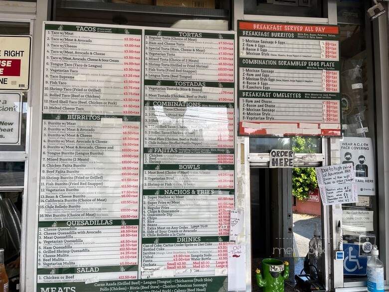 Cactus Taqueria - Studio City, CA menu_pic
