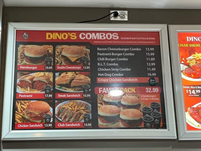 Dino's Chicken and Burgers - Pico Rivera, CA menu_pic