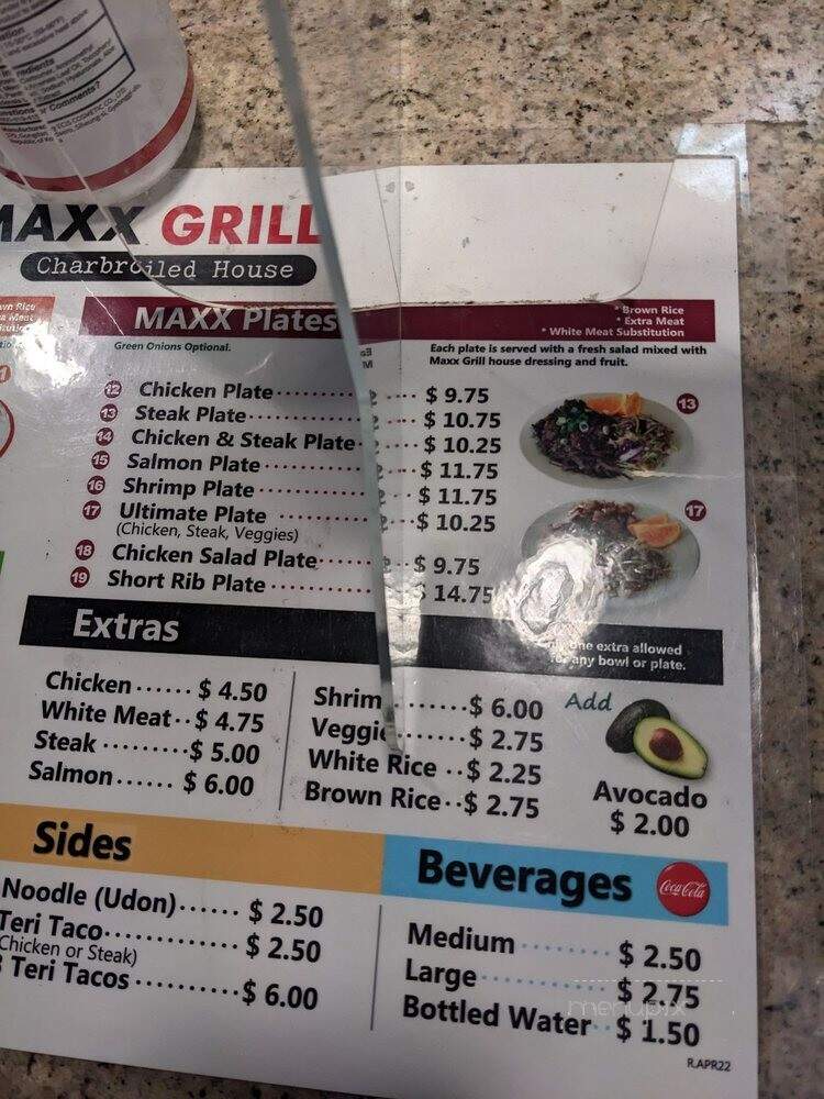 Maxx Grill - Bellflower, CA menu_pic