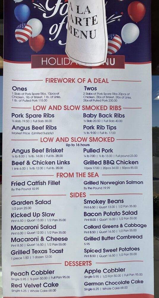 My Father's BBQ - Carson, CA menu_pic