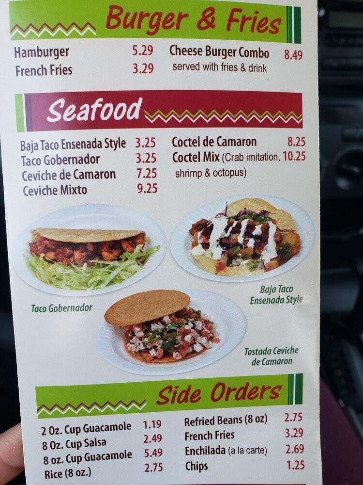 El Taco Charro - Carson, CA menu_pic